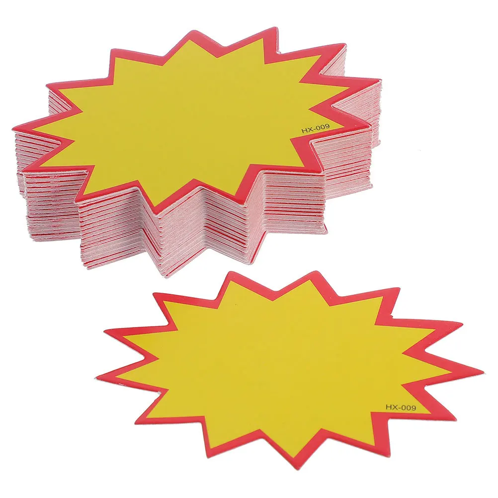 ป้ายราคาเปล่า 300 ชิ้น วัสดุกระดาษแข็ง ทนทาน ป้ายแสดงสินค้าสีสว่าง สำหรับร้านค้าปลีก ห้างสรรพสินค้า ป้ายโฆษณาผลไม้ ผัก