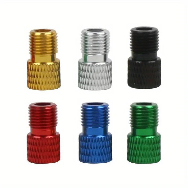 4Pcs Presta Valve Adapter Aluminum Convert Presta to Schrader French to US Bike Tire Inflator for Standard Pump Air Compressor