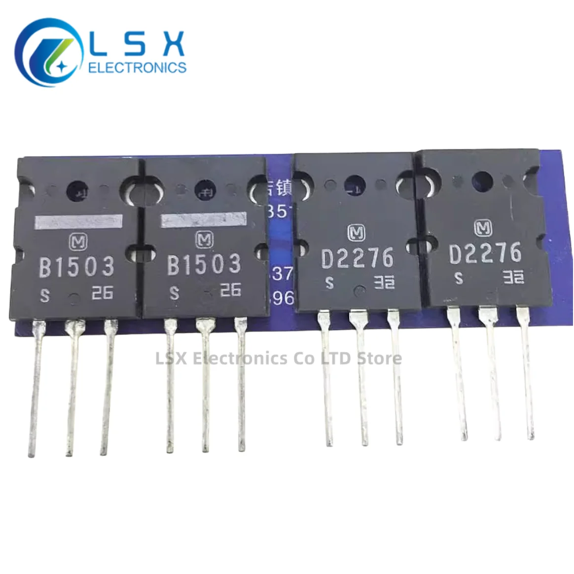 New Original 2Pairs(4PCS) 2SD2276 D2276 + 2SB1503 B1503 TO-3PL 160V 7A Silicon NPN + PNP Epitaxial Planar Type Darlington