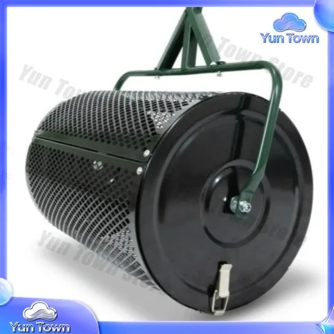 For Garden Spreaders Roller Drum Perforated Broadcast Spreader for Lawn Fertilizer Application with T Handle Compost and