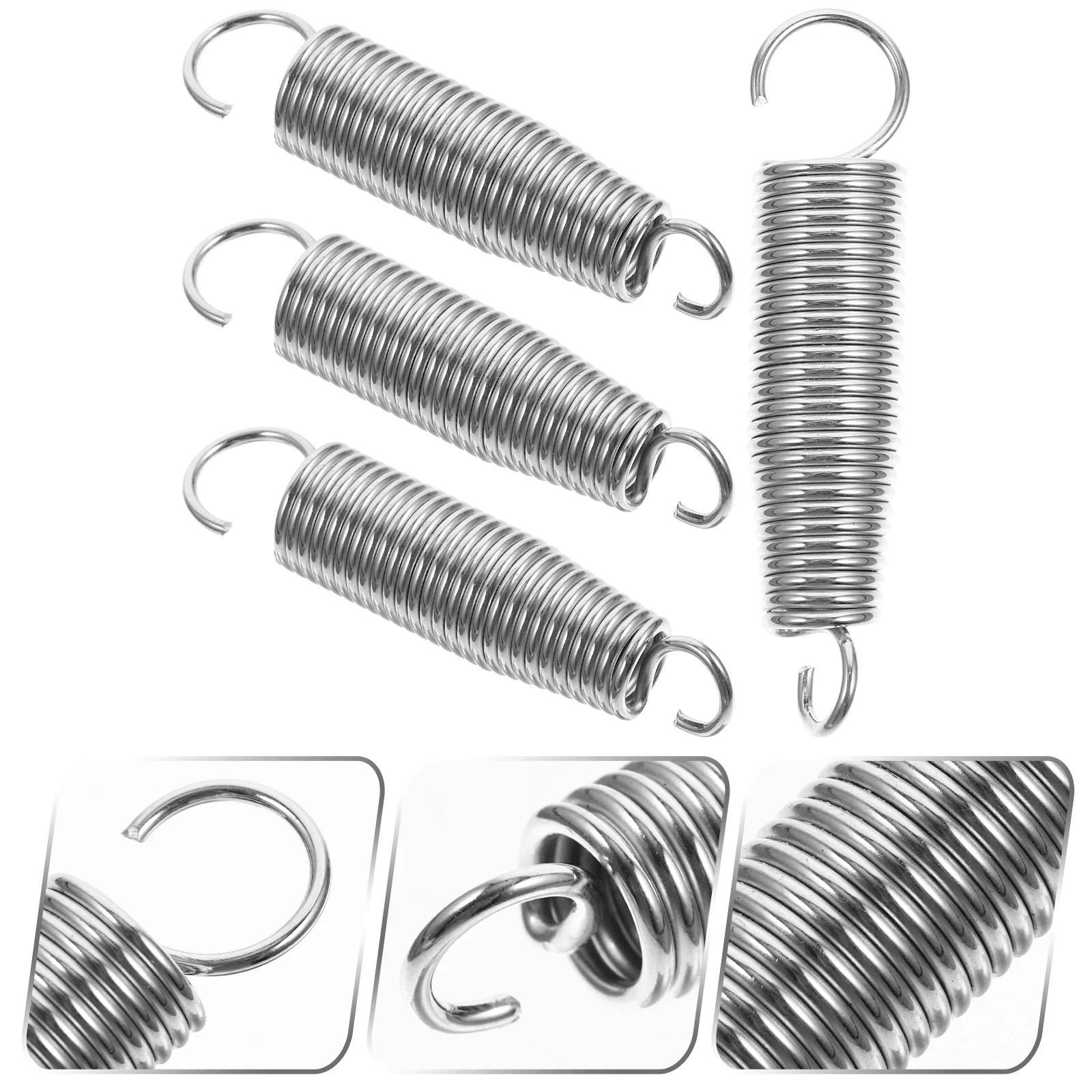 

4 Pcs Spring Accessories Foot Pedal Bass Drum Tension Assembly Replacement Accessory Heavy Duty Springs with Kick for