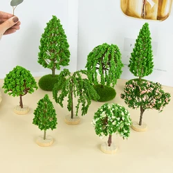 1PCS Mini Tree Model Fairy Garden Dollhouse Decorations Miniatures Micro Landscape Resin Crafts Figurine Home Garden Accessories