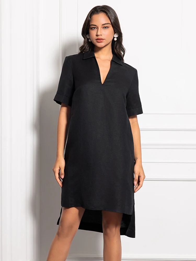 

Элегантное короткое платье для женщин, повседневное, деловое, с V-образным вырезом, свободного кроя, в рабочем стиле, Vestidos Mujer