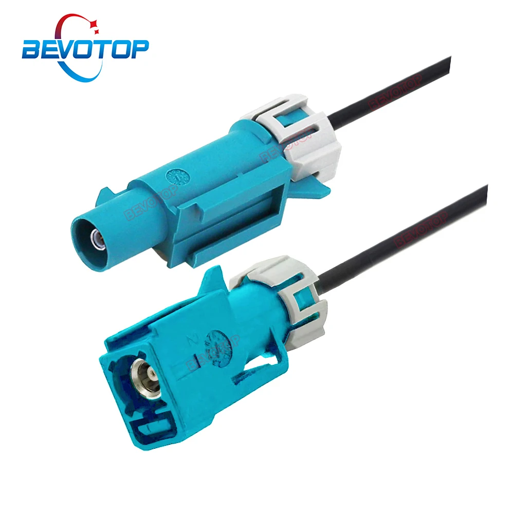 1 Uds. Cable Fakra Universal impermeable azul agua Z conector macho a hembra RG174 Fakra Jumper RF Coaxial Pigtail arnés de cables automático