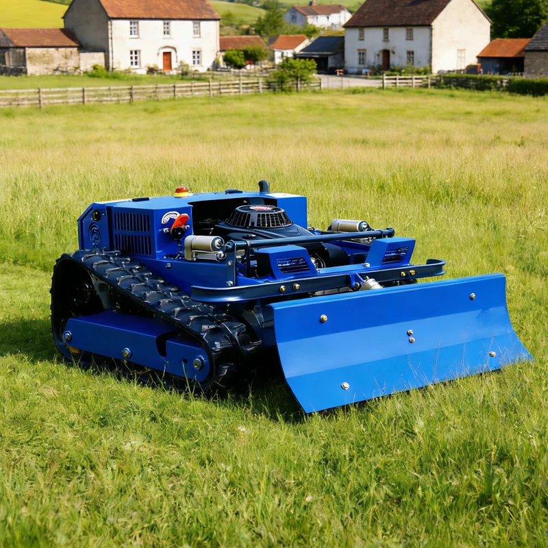 Customized 550 snow shovel tracked lawn mower with adjustable cutting height, equipped with display screen for daily weeding