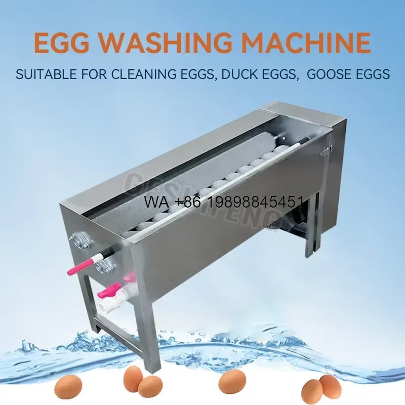 Wmwmnu Commercial Stainless Steel Egg Washing Water Tank Egg Cleaning Equipment for Poultry Farm Automatic Egg