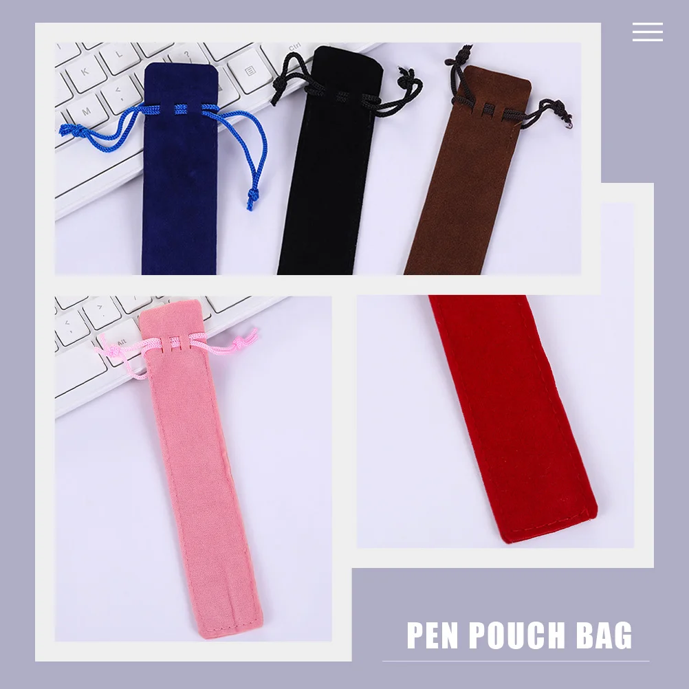 15 Pcs Anti-scratch Packing Bag Pencil Case Travel Cosmetics Scratch-proof Bags Flannel Pouch for Packaging