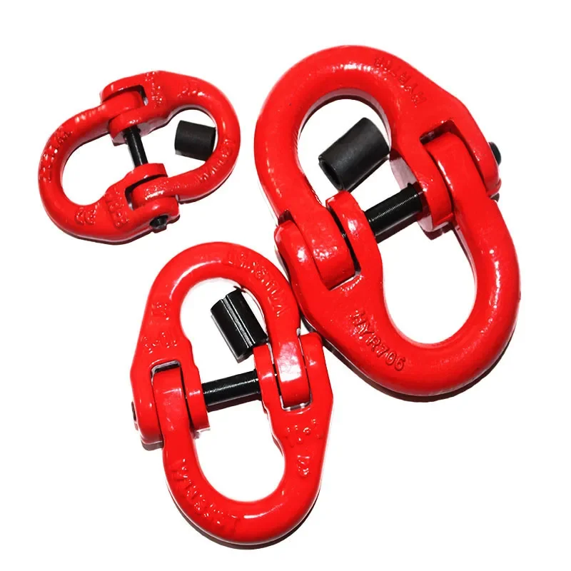 Double Ring Chain 1.12T/2T/3.15T/5.3T Connection Hoisting Buckle Load Weight Butterfly Shaped Crane Lifting Clamp