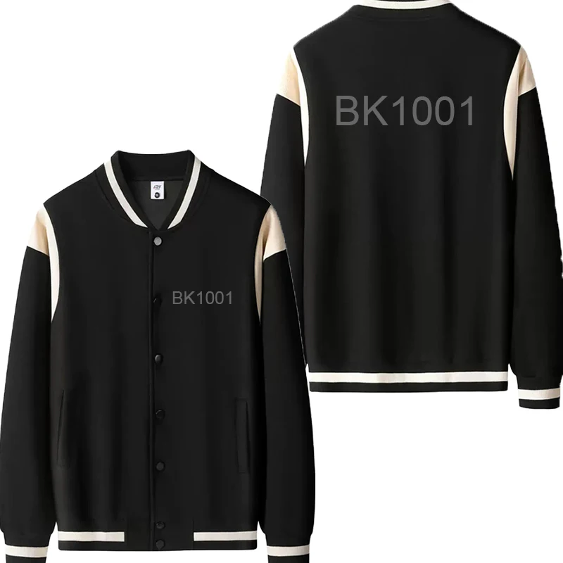 2024 New Chinese Size Personalized Custom Logo Spring and Autumn Winter Work Clothes KLT Simple Cardigan Baseball Hoodie Coat