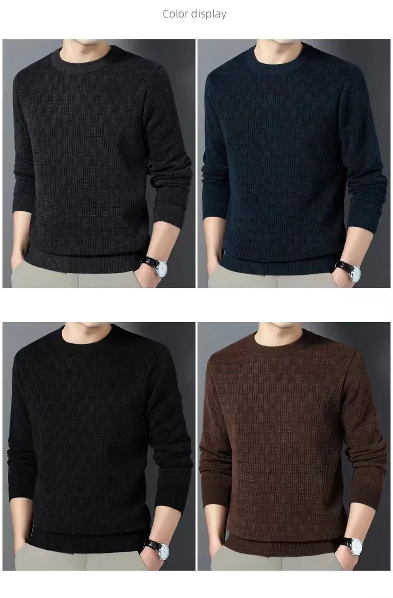 Maglioni da uomo di base tinta unita o-collo manica lunga Pullover maschile lavorato a maglia moda invernale nuovi maglioni caldi per uomo Outwear