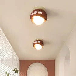 French Cream Style Corridor Aisle Ceiling Lamps Round Flower Bud Lamp Bedroom Living Room Cloakroom Balcony Small Ceiling Lights
