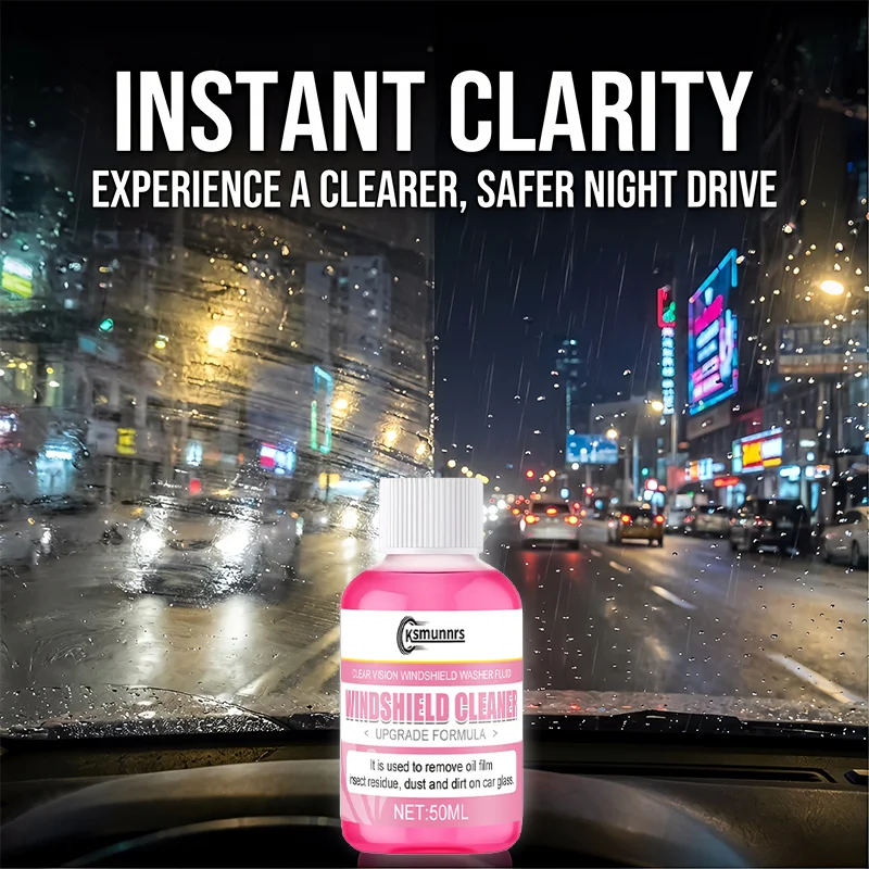 Concentrated glass wiper fluid, maintaining smoothness and no stripes, quickly restoring clear visibility of the glass