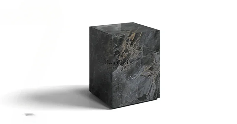 

46Italian minimalist rock slab edge few light luxury modern large flat high-end sofa side cabinet