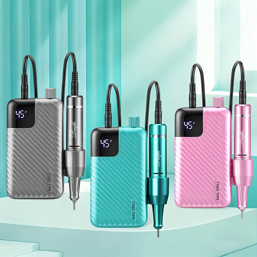 High Speed Nail Drill Rechargeable Nail Salon Grade Ideal for Nail Pros and Beginners with High-Capacity Battery 4500Mah
