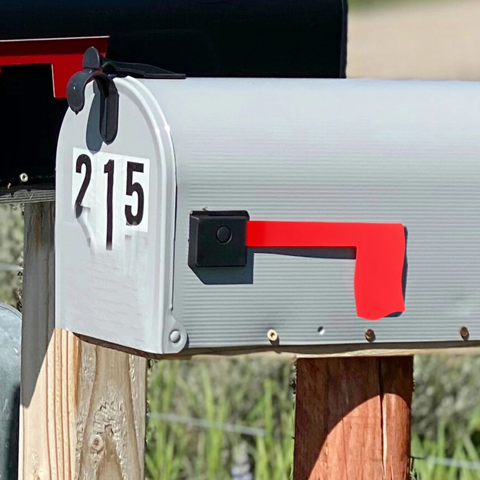 

2Pcs Replacement Red Mailbox Flag Universal Acrylic Outdoor Garden Mailbox Flag for Metal Wood Box Bright Eye Catching