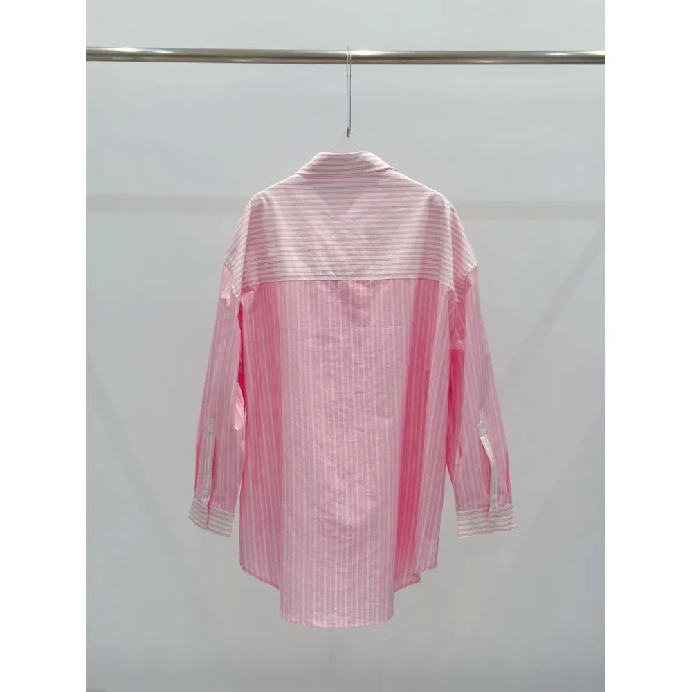 

Pink Short Sleeve Embroidery Floral Blouse and Pants Set 2025