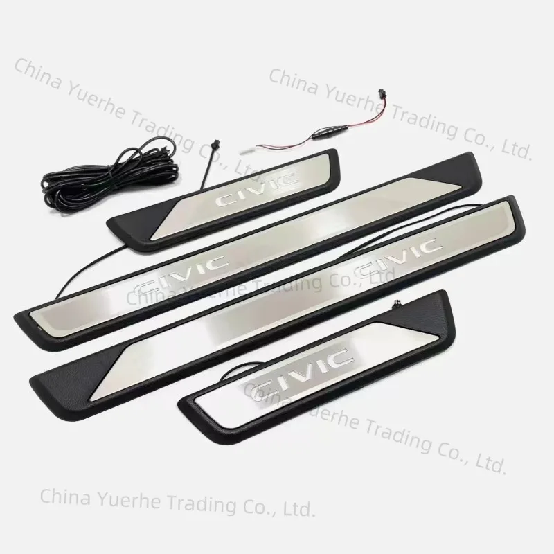 

Подходит для 22 Honda Civic, внешняя пороговая полоса, модифицированная светодиодная педаль CIVIC 11-го поколения.