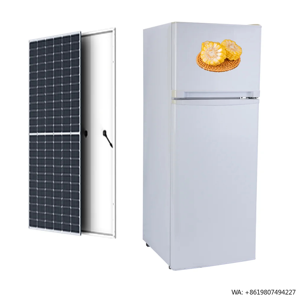 Hot Sales Product Domestic Double Door Refrigerator Solar Powered 178 Litres Top Freezer Stable and Practical
