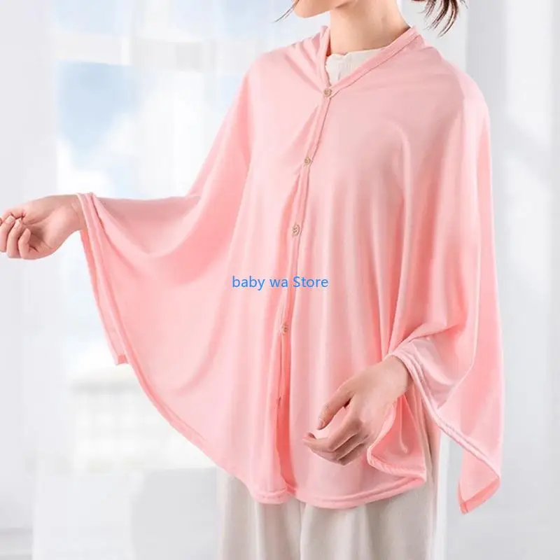 Syal Menyusui Multifungsi Handuk Menyusui Bernapas dan Nyaman Penutup Makan Cakupan Penuh untuk Hamil 4XBD