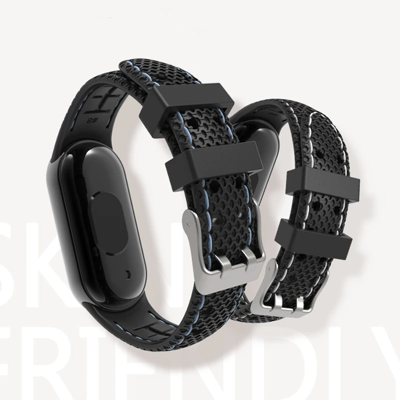 Pulseira de silicone para Mi Band 8, pulseira de borracha, pulseira Smartwatch, Correas para Xiaomi