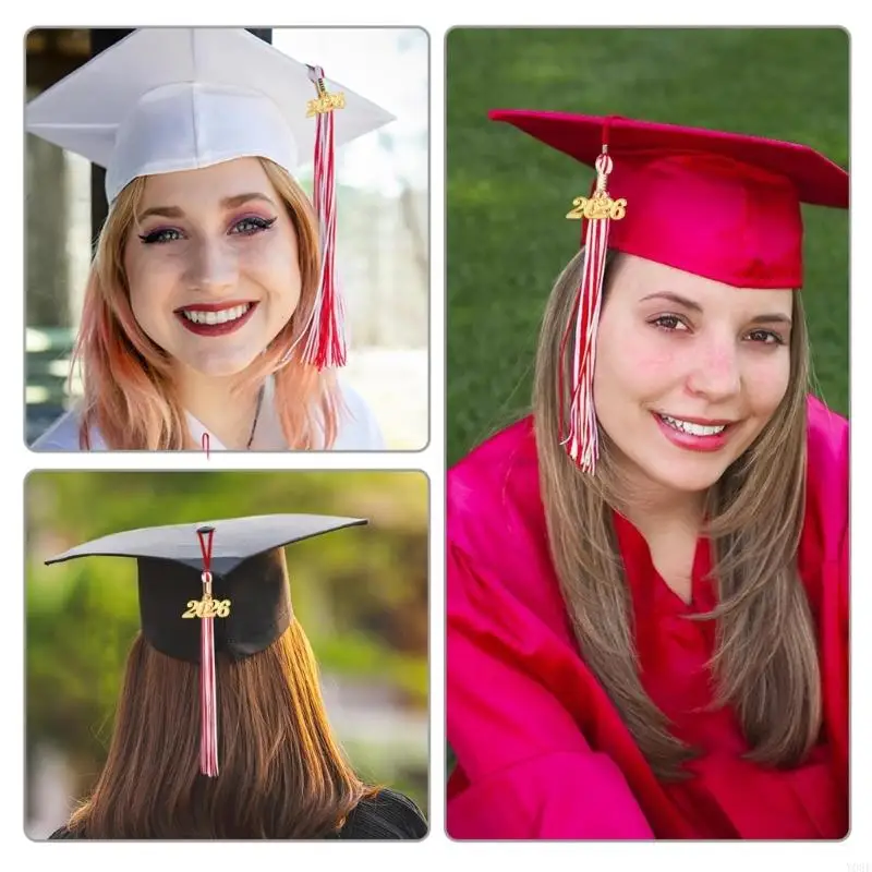 

10 шт. выпускная шляпа 2026 года, украшение кисточками для шапки бакалавриата Y08E