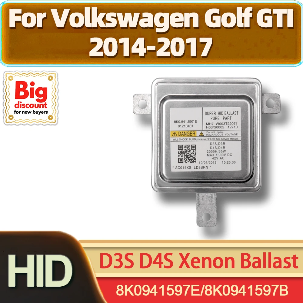 

TEENRAM HID ксеноновый блок управления балластом фар OEM 8K0941597E 8K0941597B D3S D4S для Volkswagen Golf GTI 2014 2015 2016 2017