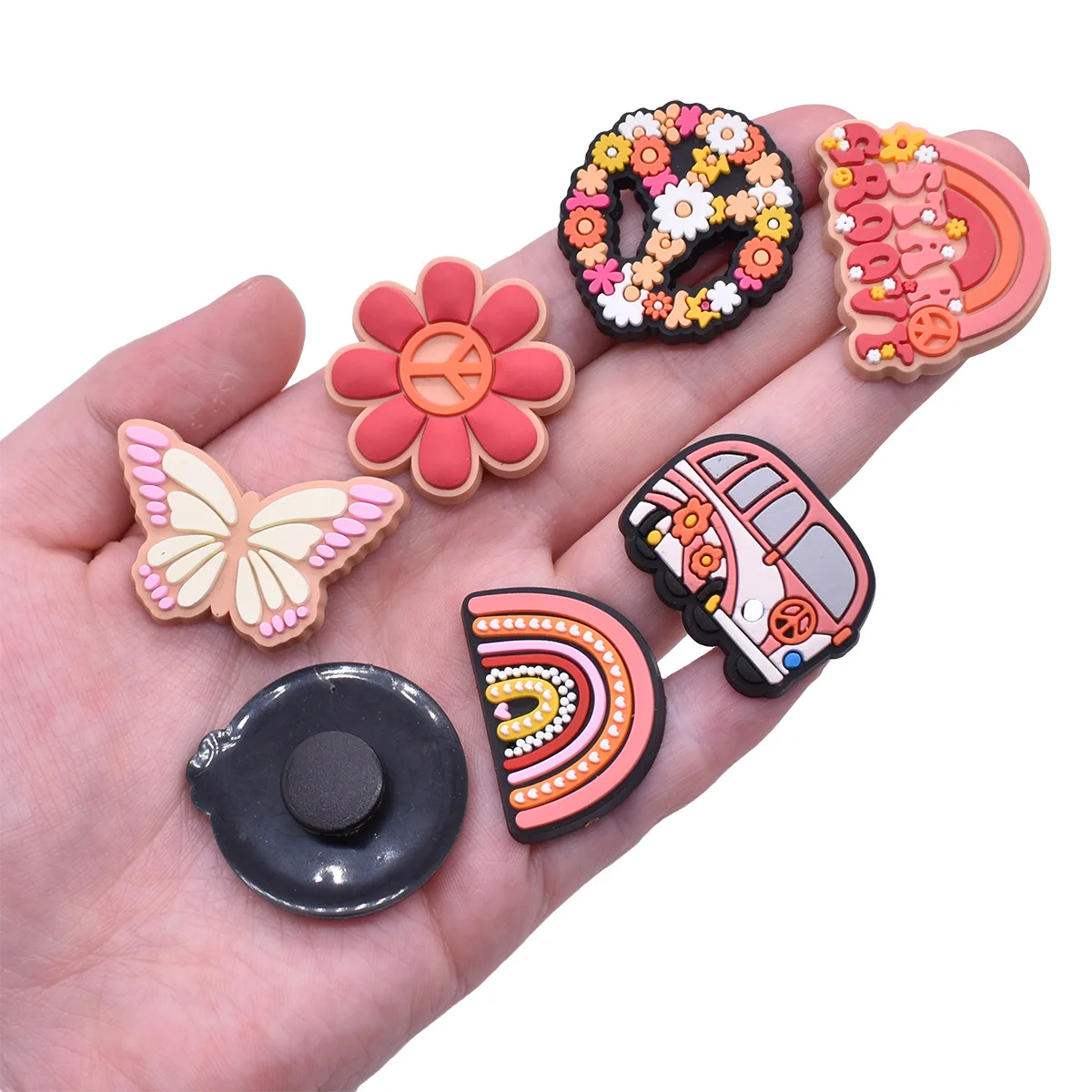 10/30pcs lot randon animal plant make-up charactors PVC buckles shoe charms decorations for clog key chain bag DIYwholesale