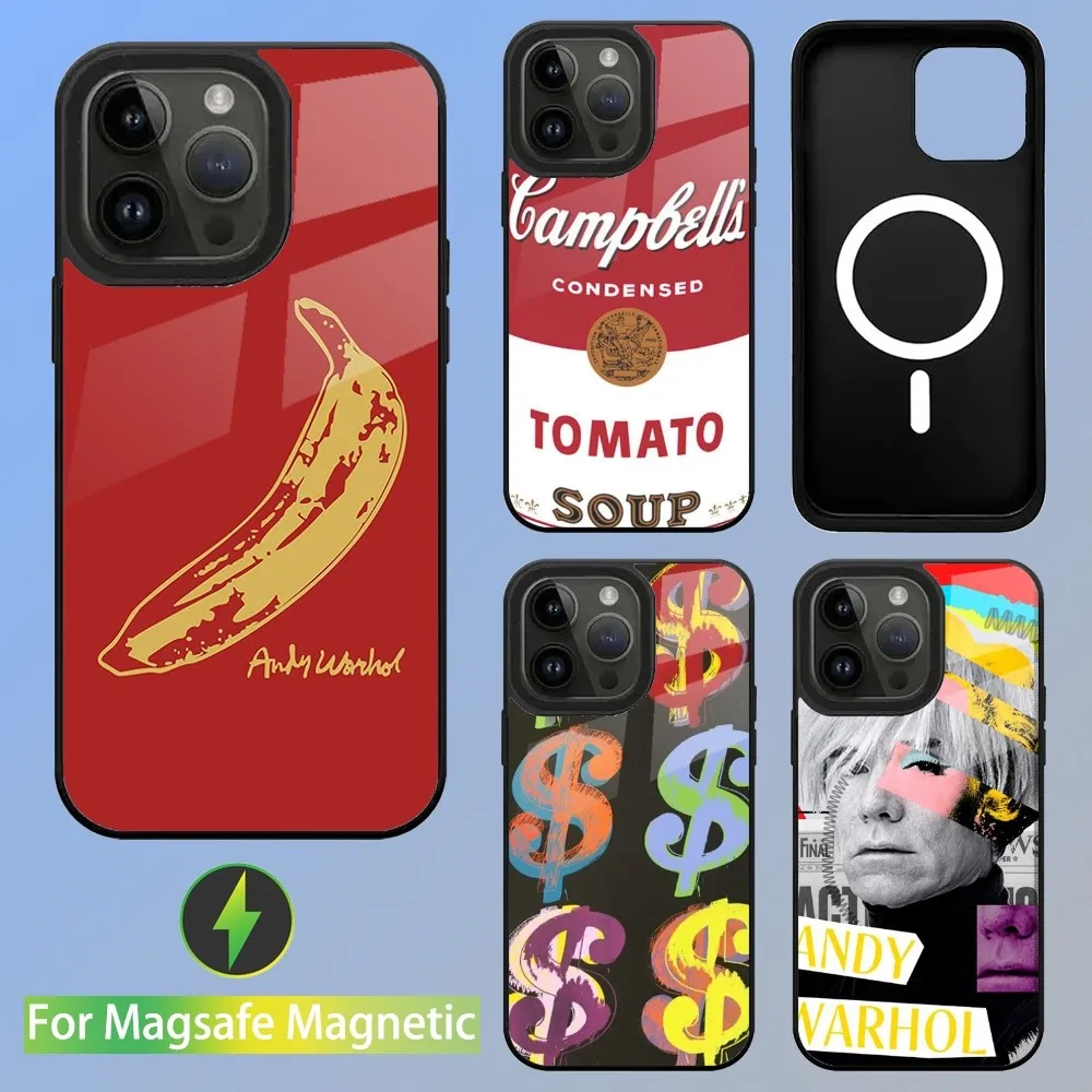 Andy Warhol Art Print Phone Case For iPhone 15,14,13,12,11,Plus,Pro,Max Mini Magsafe Magnetic Wireless Charging