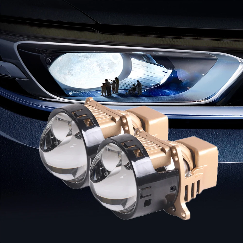 3-inch car dual lens headlamp, integrated high and low beam LED 130W super strong light, double double curved lens