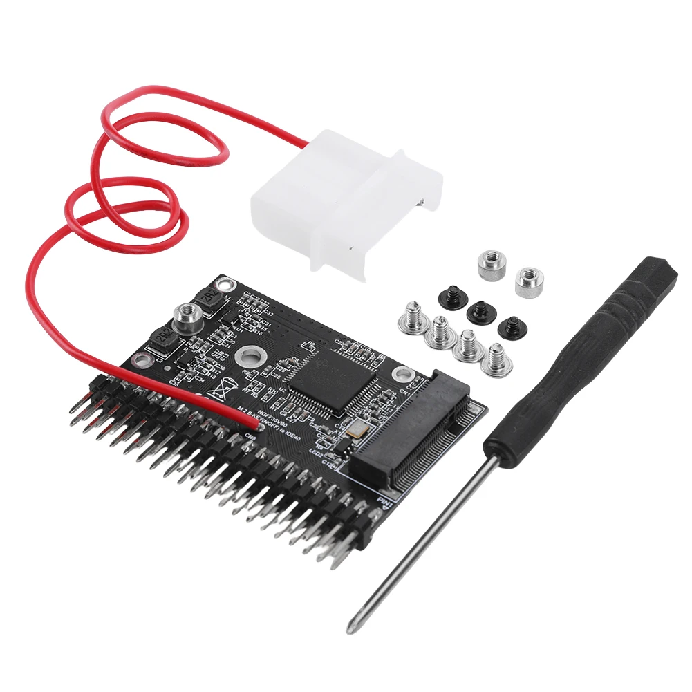 NGFF SSD Ke 3.5 inci IDE 44pin kartu adaptor M.2 IDE Adapter 150MB/dtk Driver kartu konverter SSD gratis Aksesori komputer