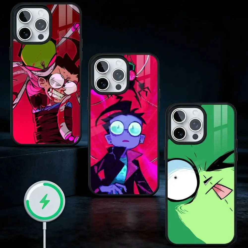 

I-Invader Zim Cartoon Phone Case For iPhone17,16,15,14,13 Plus,Pro Max Magnetic For Magsafe Wireless Charging