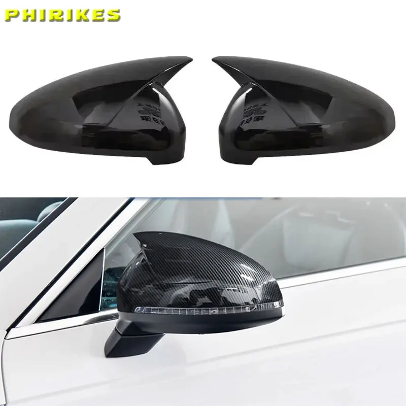 

2pcs Black Side Wing Mirror Caps for Audi A4 A5 B9 2017 2018 2019 2020 2021-2023 S4 RS4 S5 RS5 Allroad Quattro Replace Covers