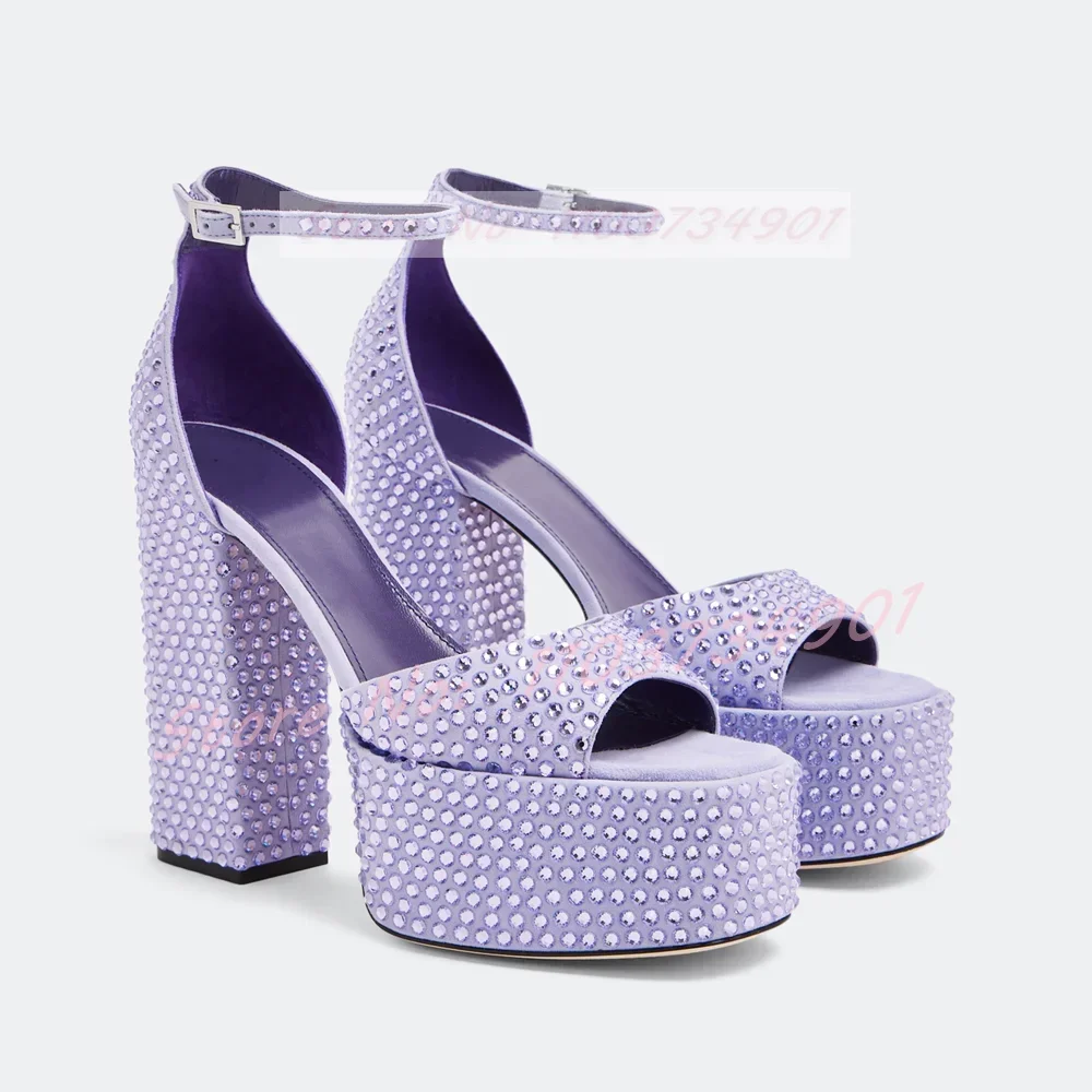 

Сандалии на платформе с шипами и кристаллами, женские изящные вечерние туфли на высоком каблуке с пряжкой и ремешком, женские свадебные элегантные модные сандалии