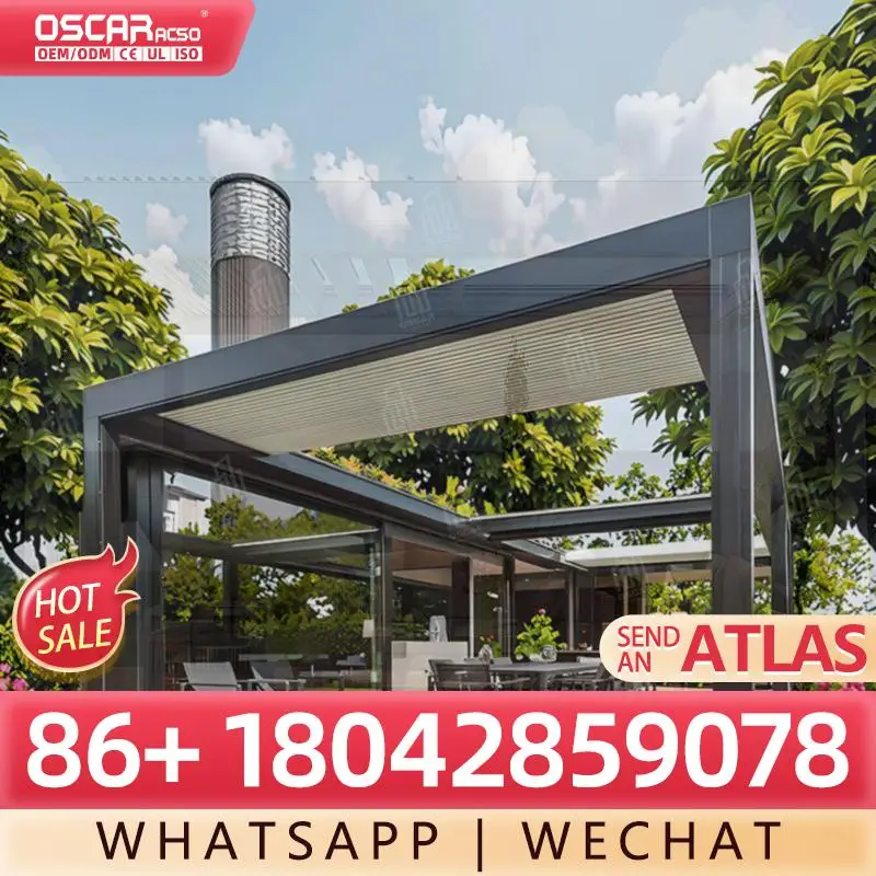

Waterproof Aluminium Gazebo Pergola System Louvre Roof for Garden Patio Backyard pergola