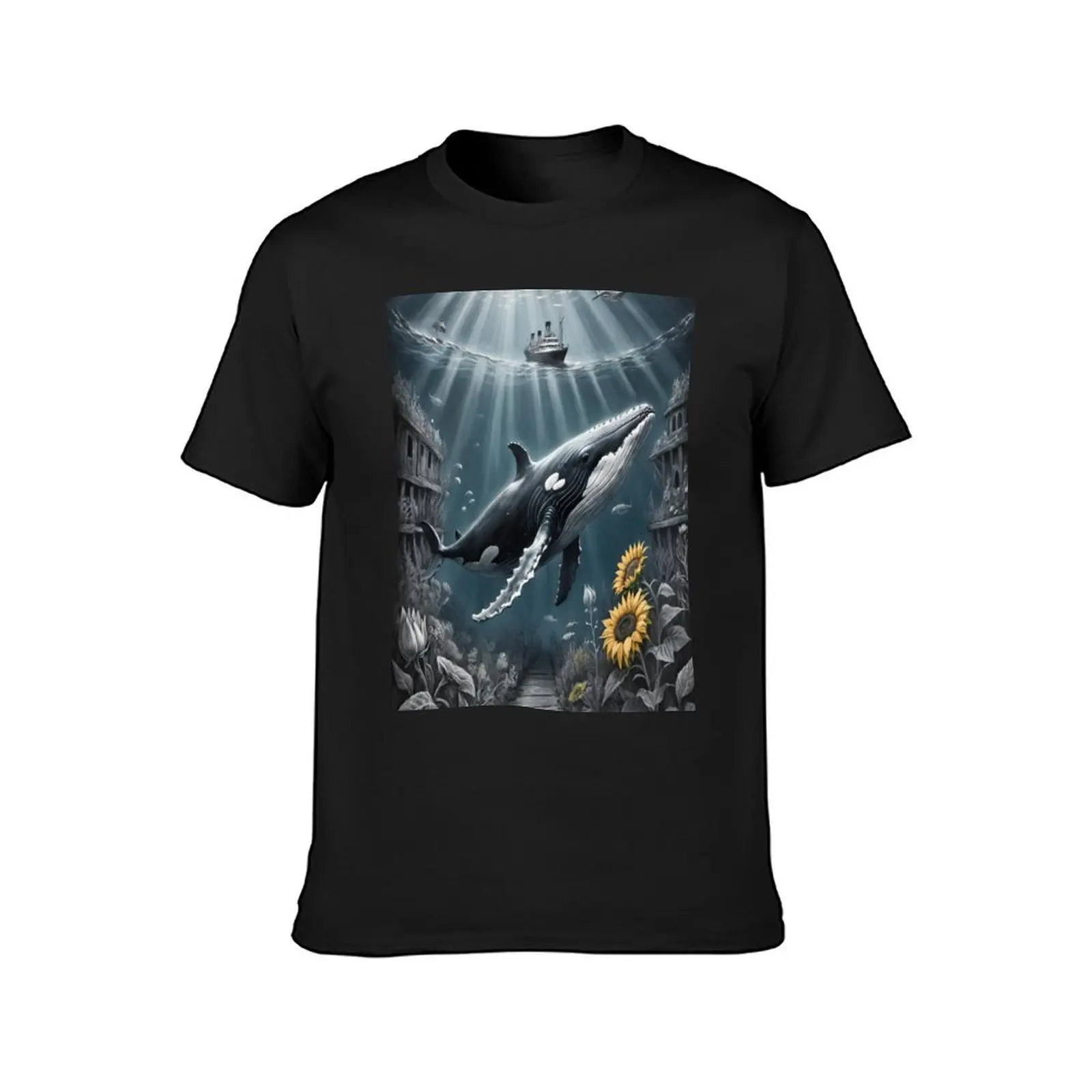 Loneliest Whale Whalen 52 002 T-Shirt quick drying sports fans korean fashion mens clothes