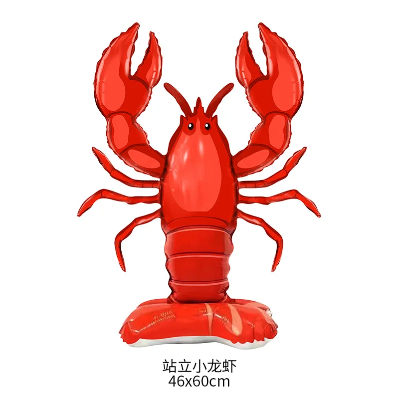 Grands ballons en forme de crabe pour garçons et filles, décorations de fête d\'anniversaire à thème océanique, animaux marins, hippocampe