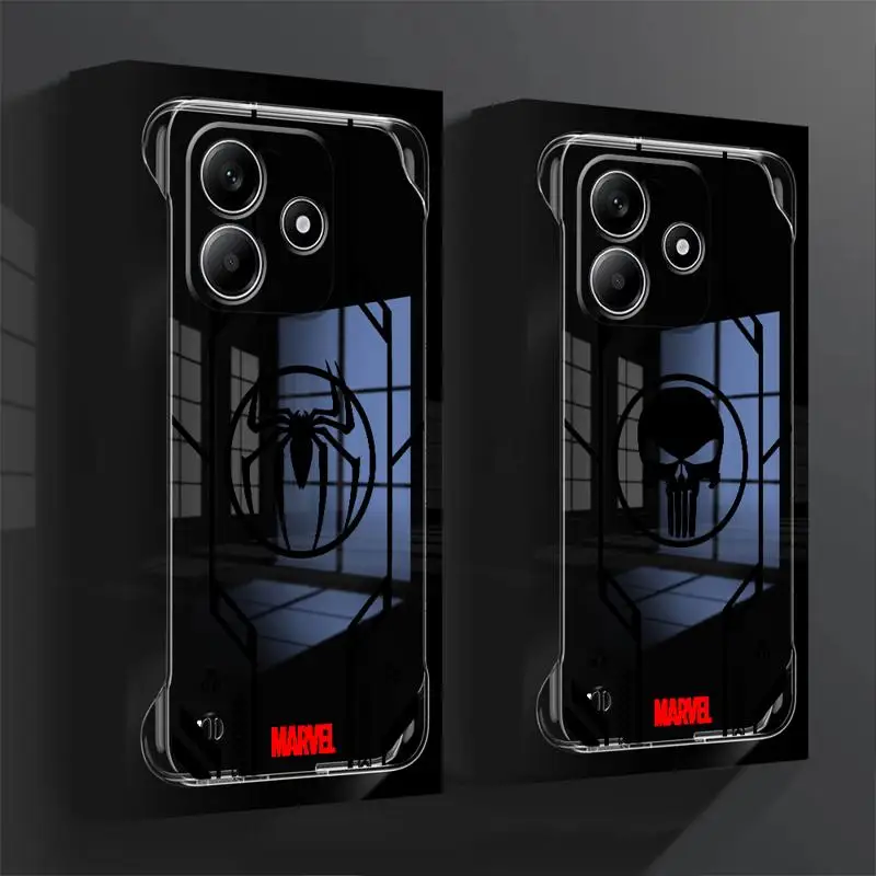 Marvel Badge Logo Punisher phone case for Redmi note 14 pro plus cases 13 5g 12Pro 13pro 10 12 borderless cooling clear funda