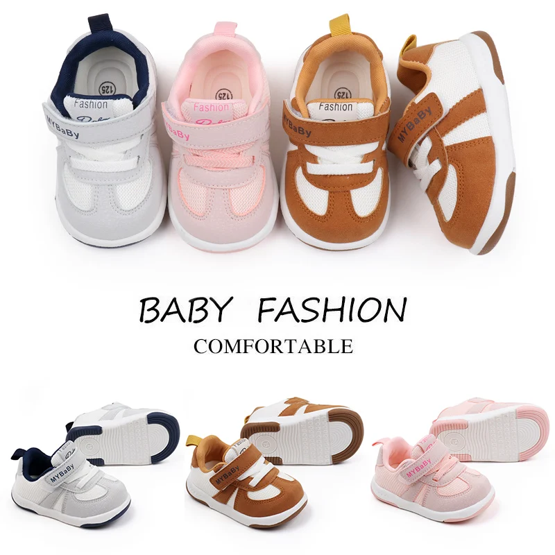 Baby Shoes High Quality Prewalking Sneaker Spring and Autumn Soft Rubber Anti-slip Sole Air-mesh Breathable Boys and Girls BM01