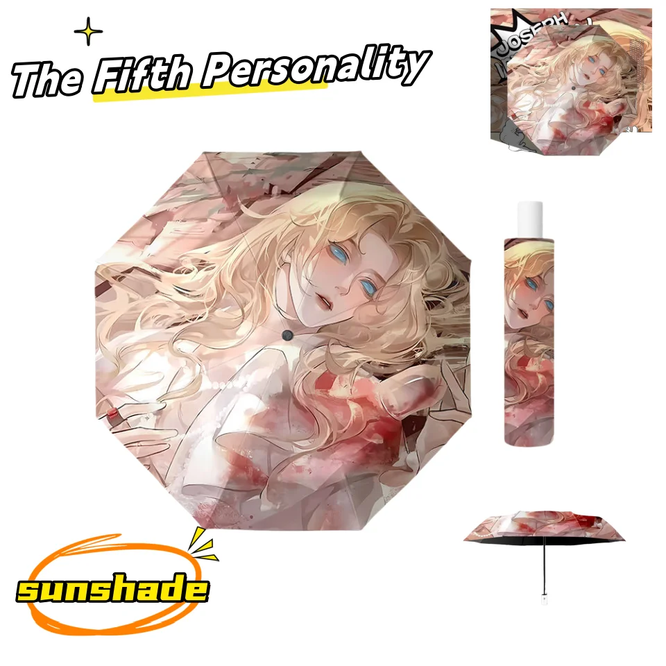 

The Fifth Personality Anime Peripherals Cartoon Cute Umbrella Girl Weather & Rain Fully Automatic Portable Folding Umbrella