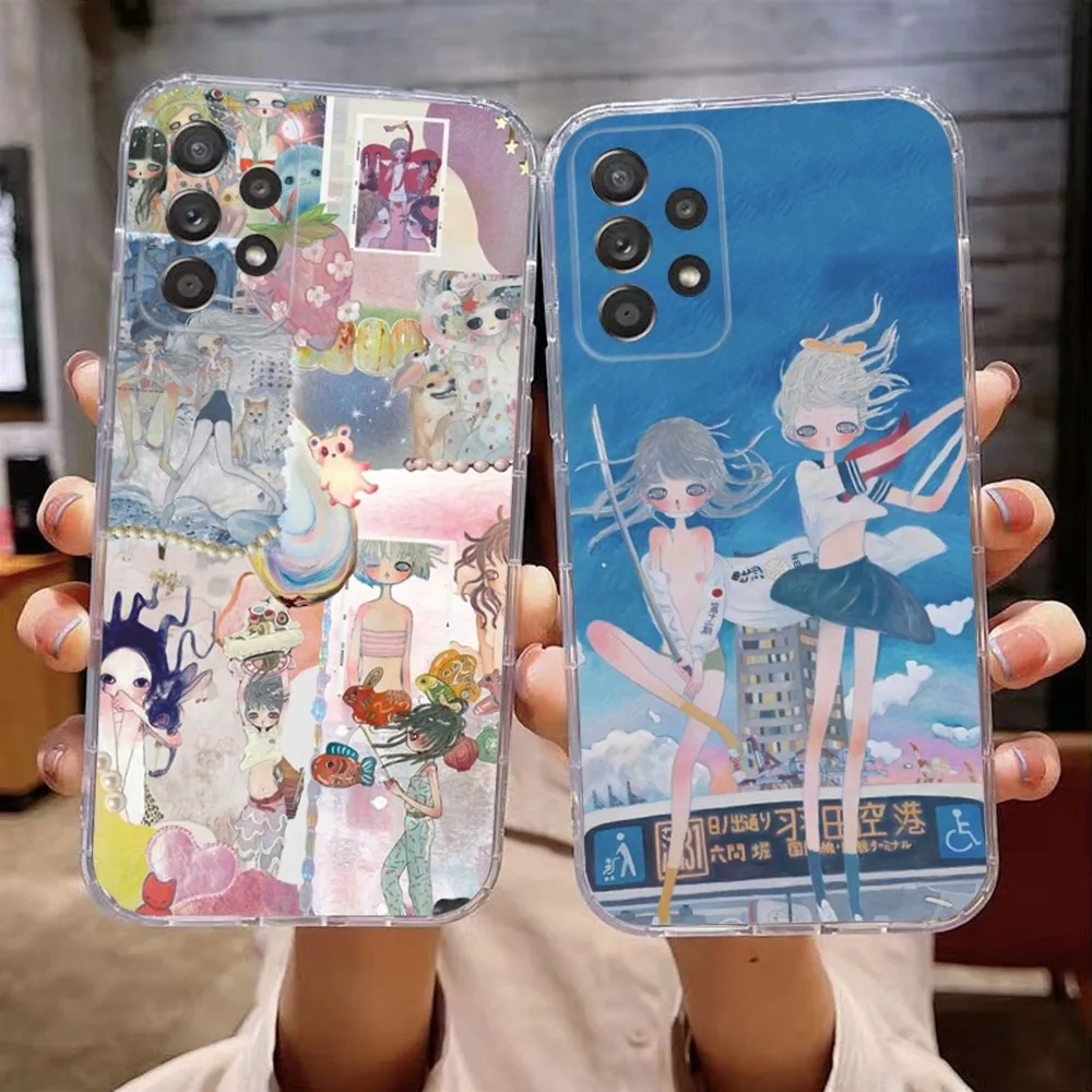 Aya Takano Japanese painter Phone Case For Samsung Galaxy A71,70,52,51,40,31,A50,30S,21S,Note20ultra Transparent Cover