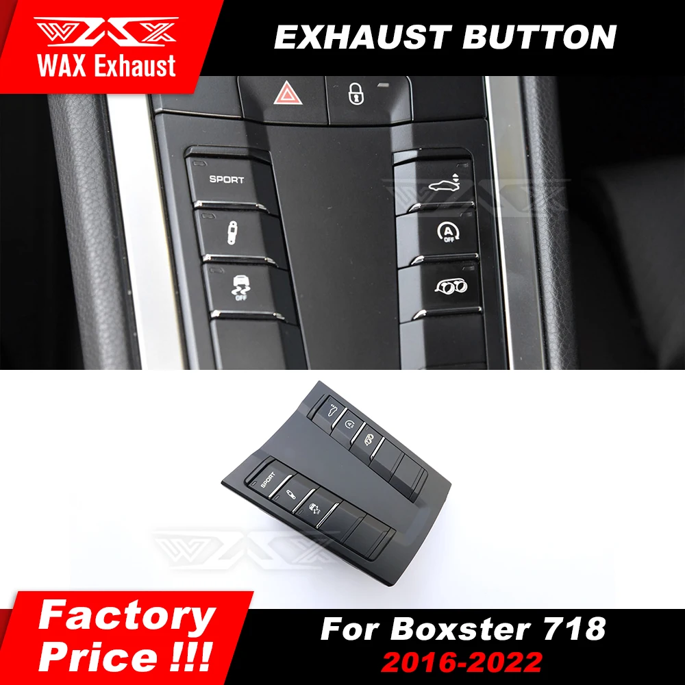 Car Exhaust Muffler buttons exhaust muffler value buttons for cayman 718 boxster 718 981 2016-2020 car modified accessories