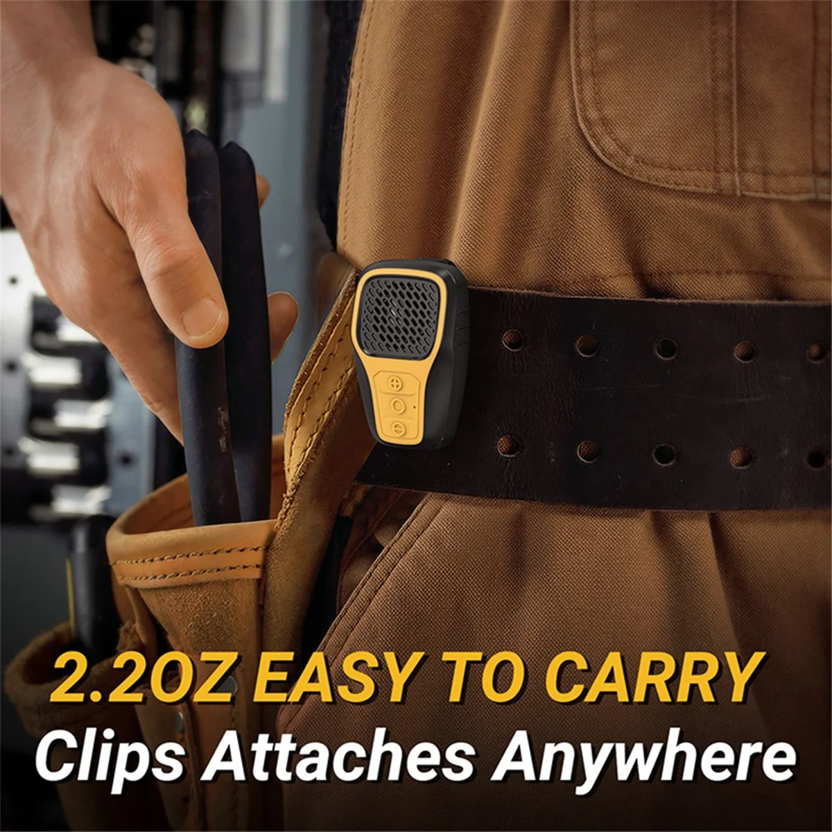 POSV-Speaker Bluetooth Nirkabel Dapat Dipakai Pengisap Magnet Mini Portabel IPX67 Subwoofer Kolom Stereo Tahan Air Hitam + Biru