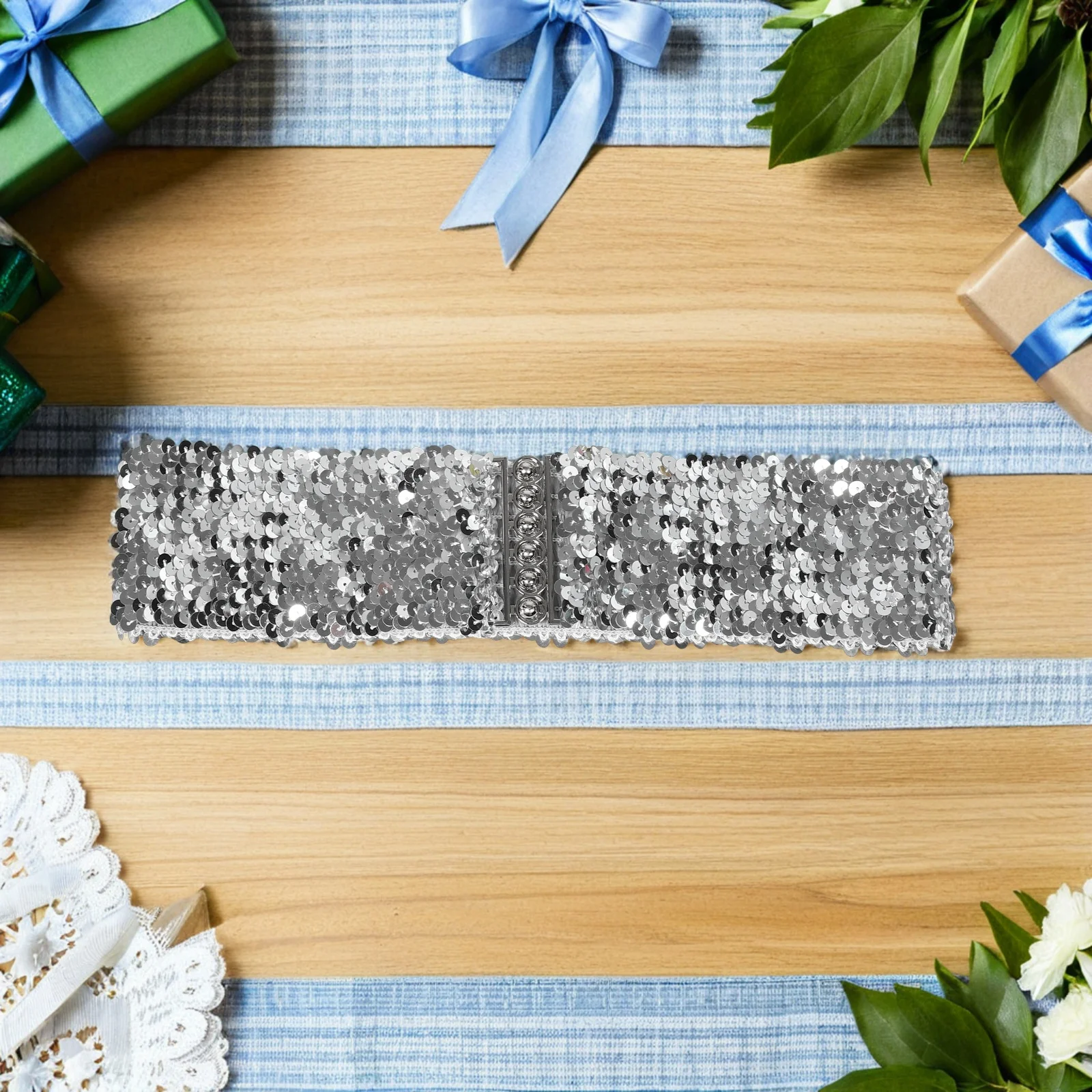 حقيبة خصر لامعة مكونة من قطعة واحدة للنساء، حقيبة كروس عصرية لامعة مقاومة للماء وخفيفة الوزن للسفر وحفلات المهرجانات الخارجية #1