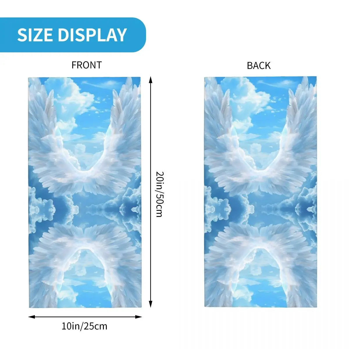 Angel Wings Fantasy Bandana Neck Cover Printed Magic Scarf Multi-use FaceMask Outdoor Sports For Men Women Adult Breathable