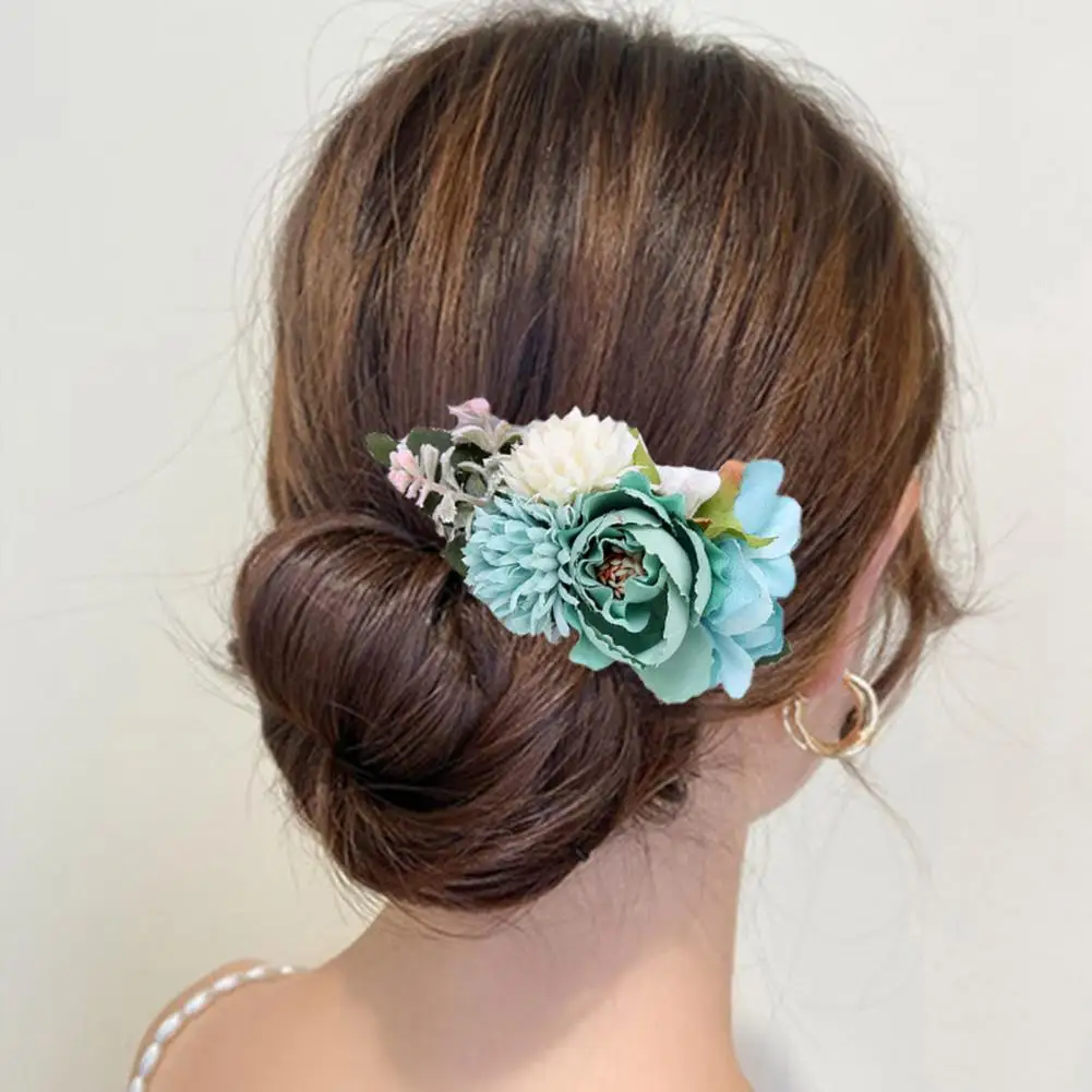 Stunning Bridal Wedding Hair Comb Flower Leaves Decor Hair Clip Girls Handmade Headwear Hair Accessories Женские Волосы