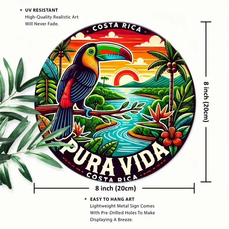 [2D Flat] Room Decor 1pc Costa Rica Toucan Sunset Scenery - Vibrant 7.8