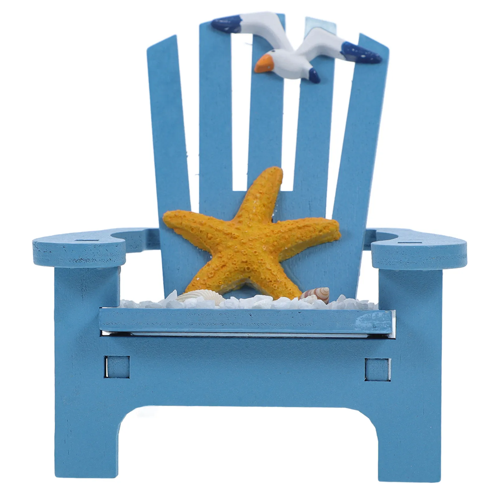 

Miniature Nautical Beach Chair Small Compact Chair Ornament Micro Landscape Mini House Decoration Sand Beach Desk Decor