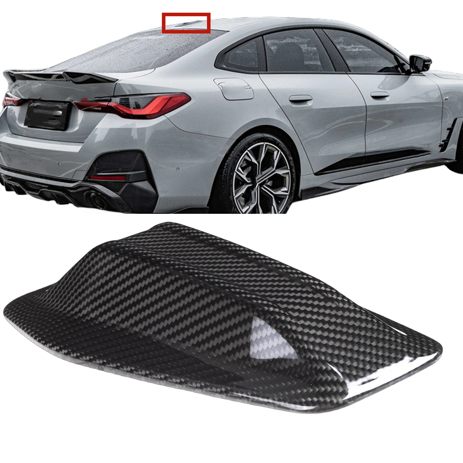 For BMW 2 4 Series Wagon G26 F26 X1 U11 i4 Active Tourer U06 2021+ Carbon Fiber Roof Antenna Cover Shark Fin Dome Antennae Cap