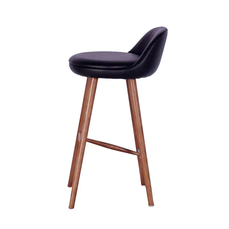 

Designer Bar Chair Outdoor Counter Solid Wood Bar Chair Elegant Interior Mid-Century Sillas Para Barra Alta Balcony Furniture