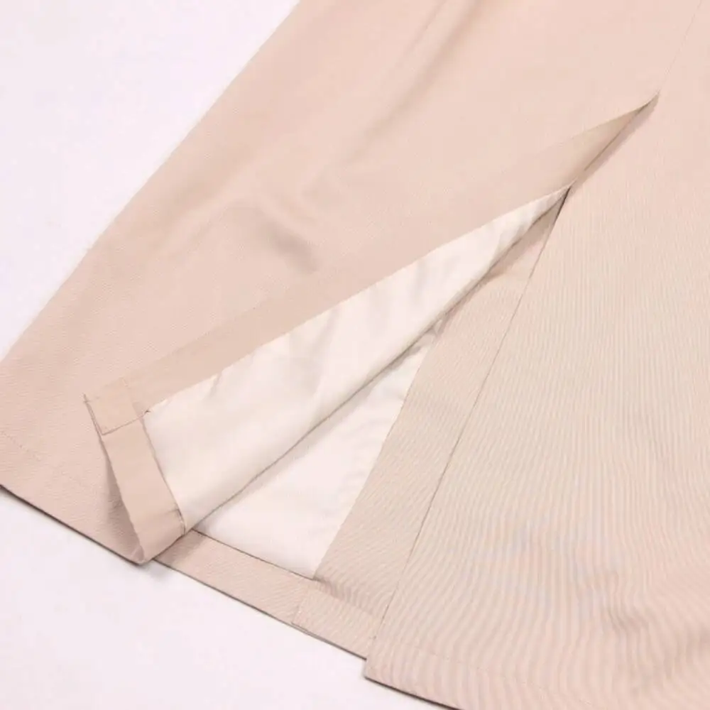 LEOSOXS Khaki High Quality Women's Windbreakers Spliced Single-breasted Long Loose With Belt Lapel Trench Coat 2025 Autumn Coats